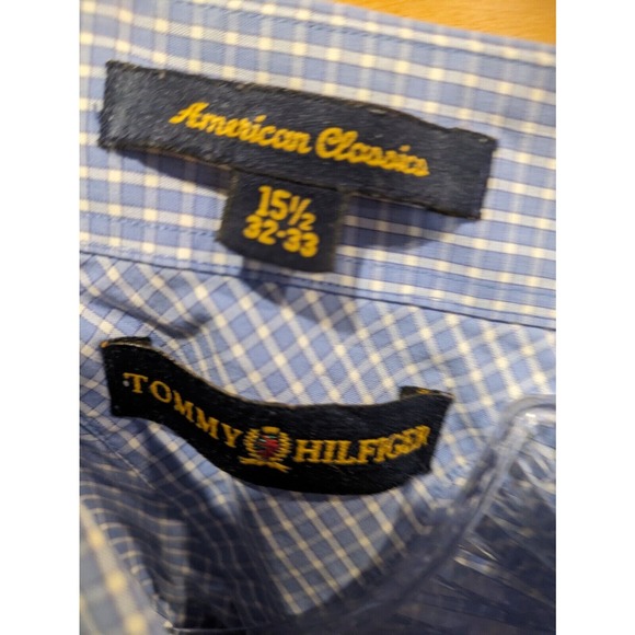 Tommy Hilfiger Men's Blue Regular Fit‎ American Classic Shirt Size 15.5-32/33 - Picture 3 of 3